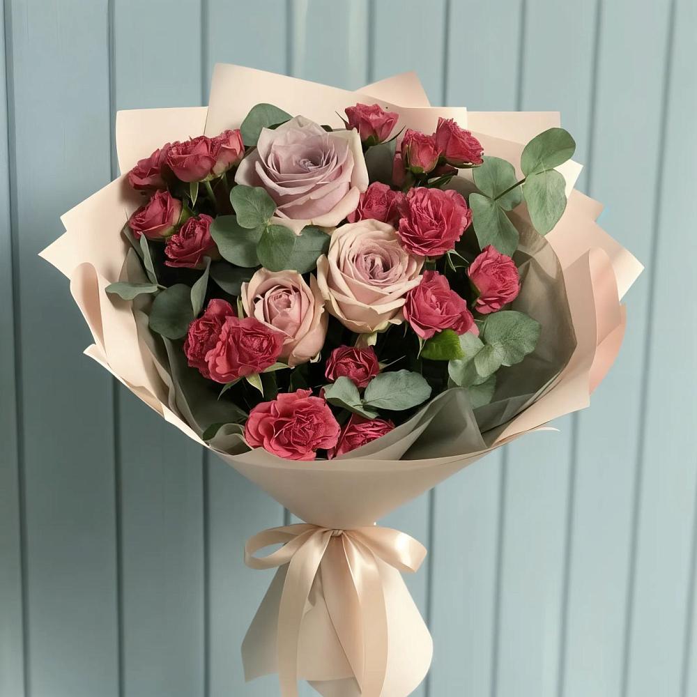 Букет цветов из: Гвоздики и Розы в Благовещенске Республики Башкортостан