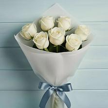 Букет 7 Белых роз Эдлесс Лав в Благовещенске Республики Башкортостан