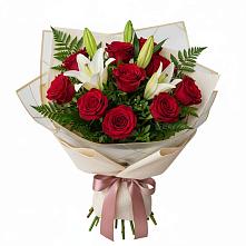 Букет цветов из:  Лилии и Розы в Благовещенске Республики Башкортостан