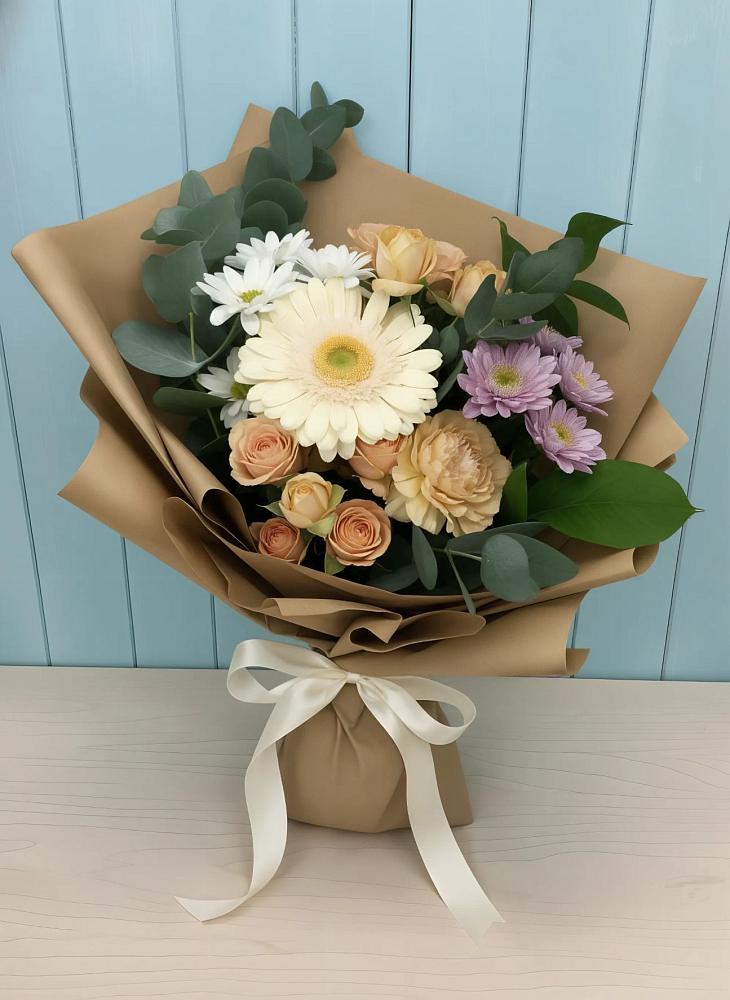 Букет цветов из: Герберы и Хризантемы в Благовещенске Республики Башкортостан