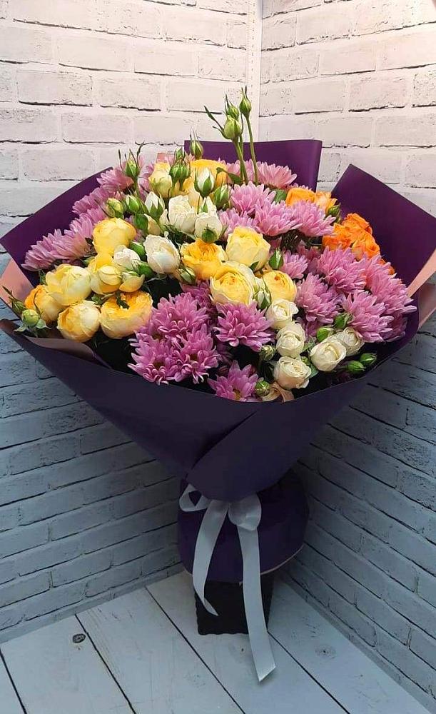 Букет цветов из: Хризантемы и Розы в Благовещенске Республики Башкортостан