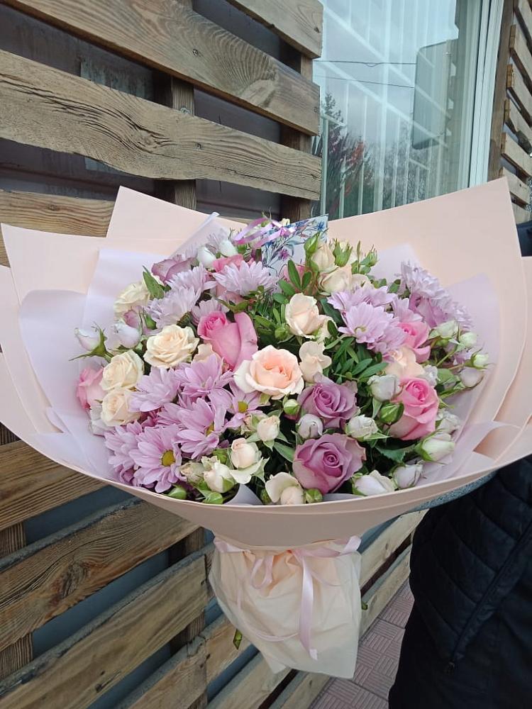 Букет цветов из: Розы и Хризантемы в Благовещенске Республики Башкортостан