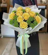 Букет цветов из:  Хризантемы и Розы в Благовещенске Республики Башкортостан