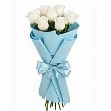 Букет 7 белых роз Проуд в Благовещенске Республики Башкортостан