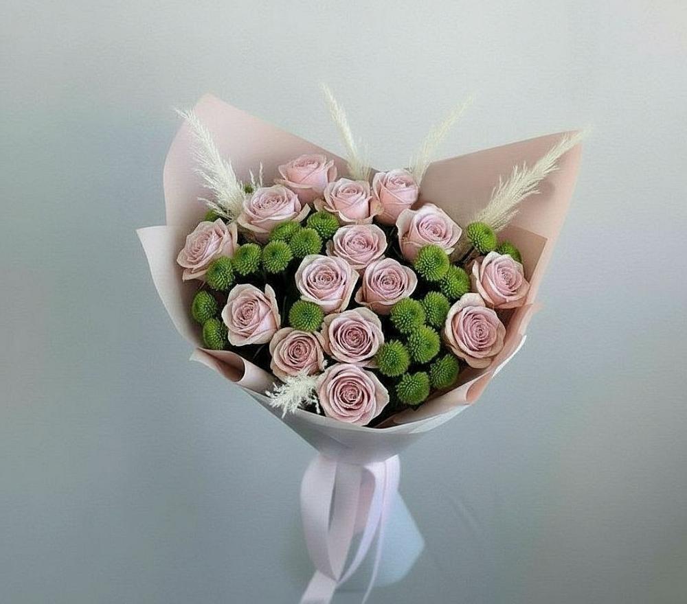 Букет цветов из: Розы и Хризантемы в Благовещенске Республики Башкортостан