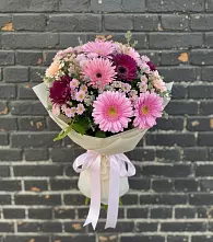 Букет цветов из:  Герберы и Хризантемы в Благовещенске Республики Башкортостан