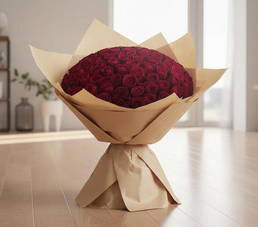 Букет 101 Красная роза в Благовещенске Республики Башкортостан