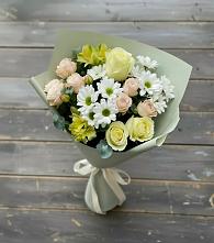 Букет цветов из:  Альстромерии, Розы и Хризантемы #REPLACE_PRED# Благовещенске Республики Башкортостан
