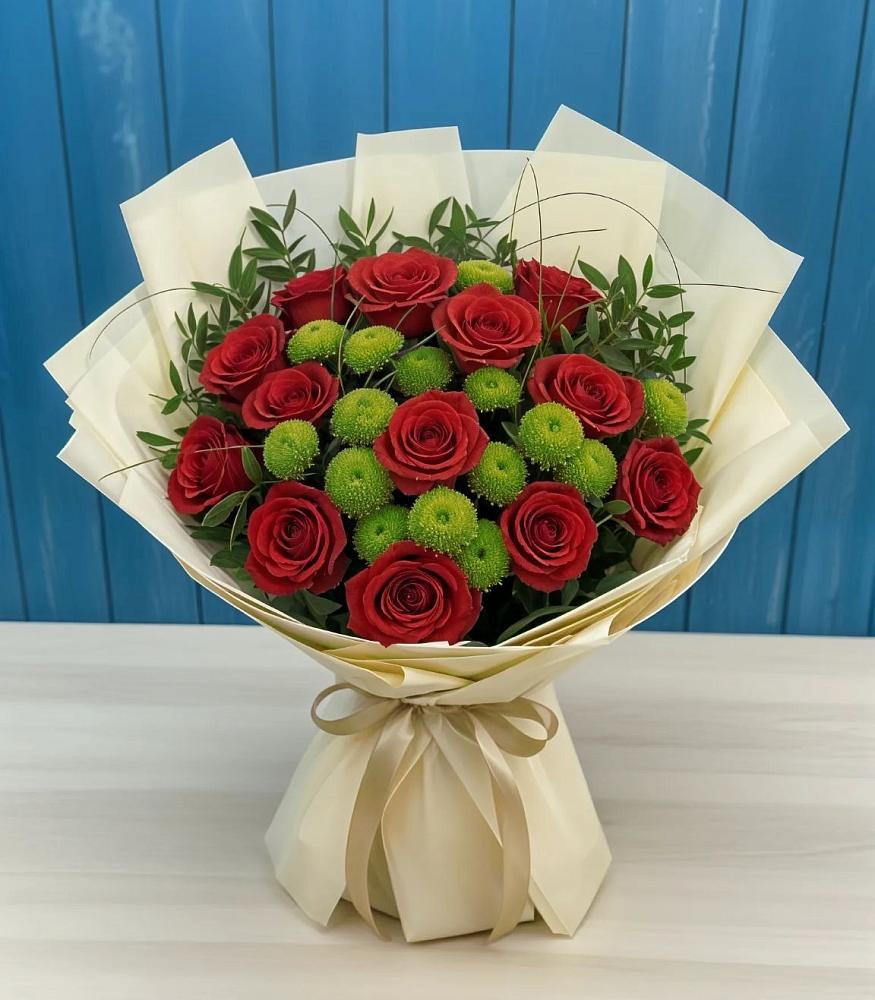 Букет цветов из: Розы и Хризантемы в Благовещенске Республики Башкортостан