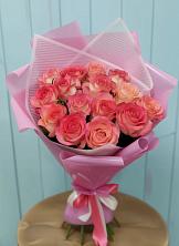 Букет 15 Розовых роз Равель в Благовещенске Республики Башкортостан